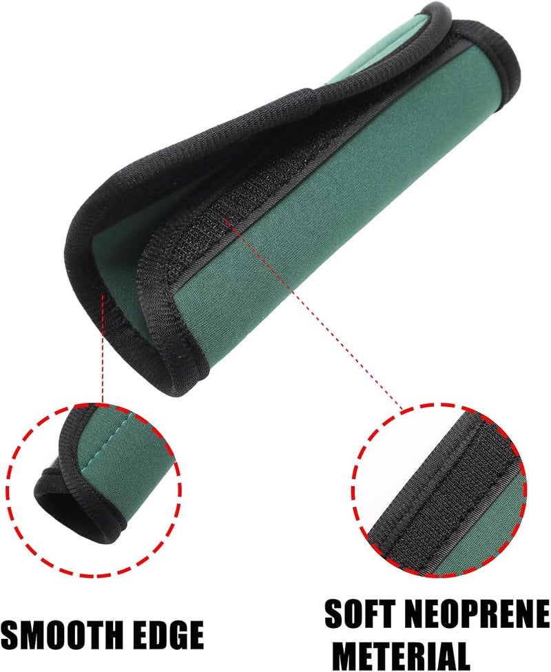 JAKOUE 2pcs Luggage Handle Wraps For Suitcase - Soft Suitcase Handle Covers for Travel Accessories（Green, Bright Color for Suitcase Tags Identifiers ） - Image 3